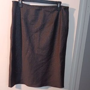 Chic Black Pinstripe Pencil Skirt